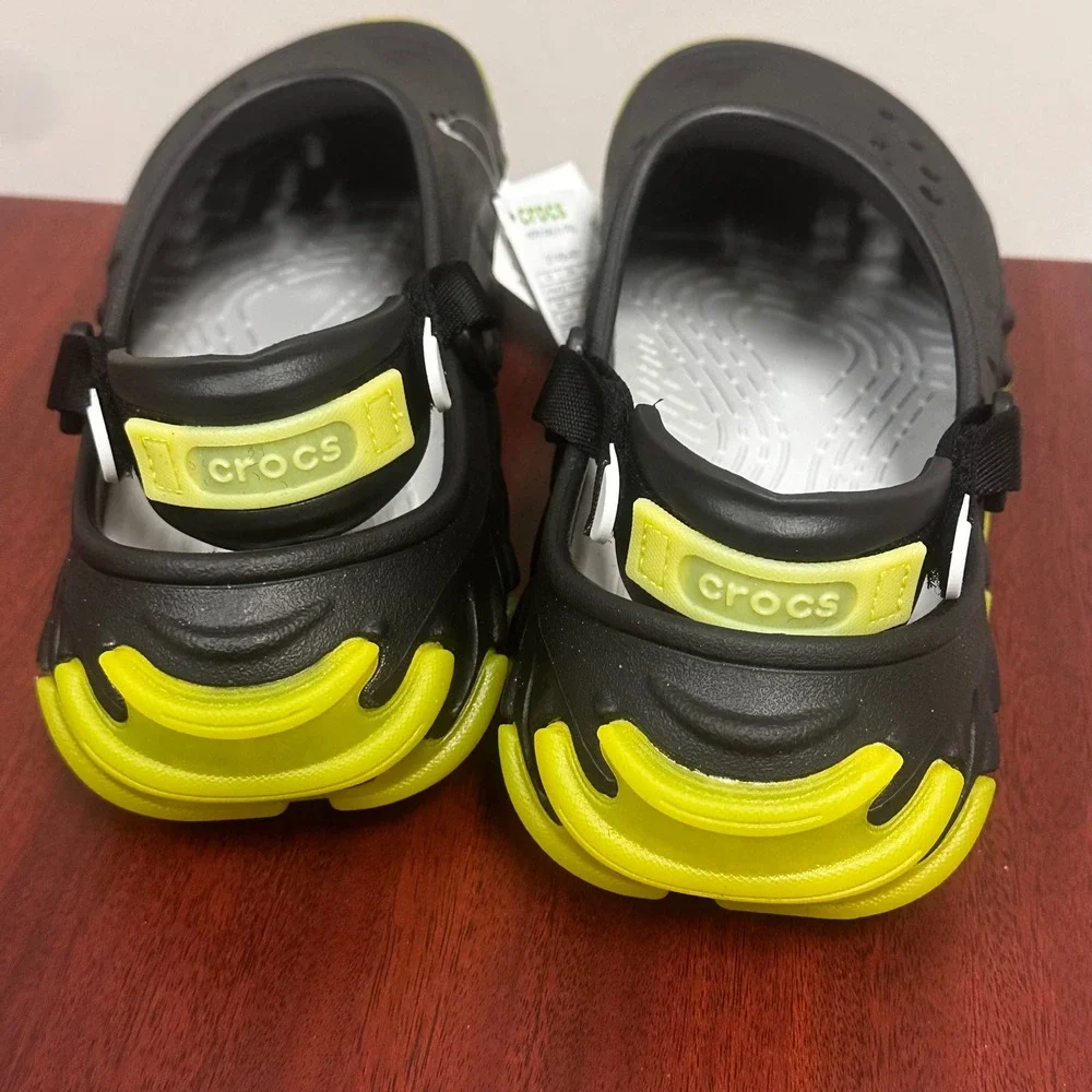 Crocs Echo Icy RO Storm Clog Men 10 Black Yellow Streetwear Summer Techwear NEW